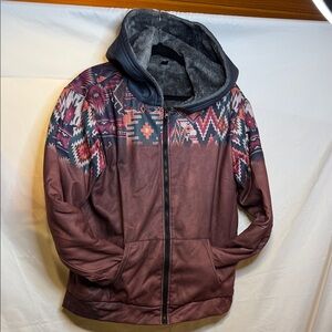 Men's Tribal Pattern Hooded Jacket